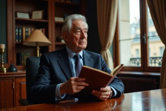 Dirigeant senior en costume dans une salle de réunion parisienne, illustrant le débat sur les hauts salaires des conseillers influents en 2026